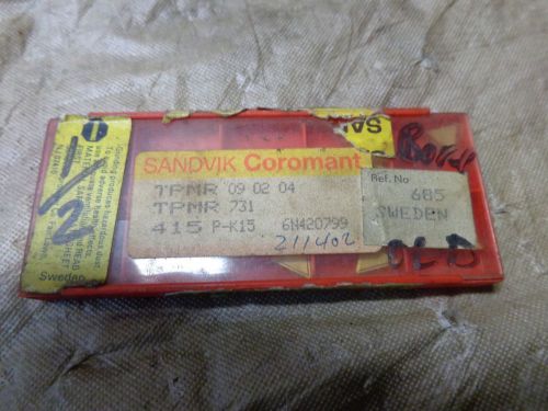7 sandvik carbide inserts tpmr 090204 415p-k15 for sale