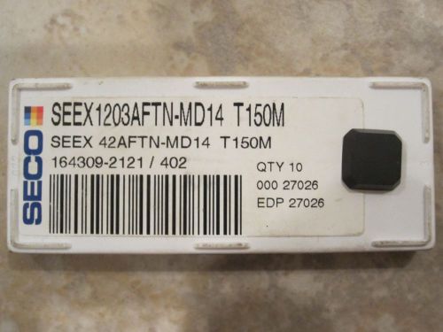 SECO SEEX1203AFTN-MD14 T150M, Pack of 10 inserts, Brand New In Box