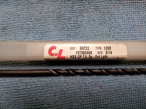 Chicago-Latrobe - 50722 - Extra Length Drill Bit 120X 3/16&#034; NEW