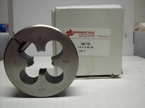 1&#034;- 8  WITH  3&#034; OD -  HIGH SPEED STEEL ROUND ADJUSTABLE DIE  NEW-Made in USA