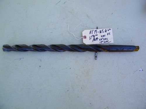 ATM- USA - 1 19/64&#034; #4 M/T -MACHINIST DRILL BIT HS-24,0 OAL, 19.0 LOC