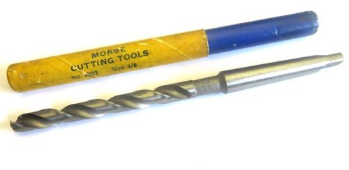 Morse Cutting Tools No.1302-3/8 Shank # 1 Taper Shank HS Drill Bit New