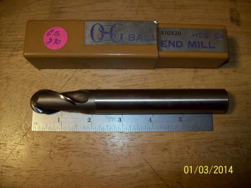 Ball Endmill H.S.S.Metric R10 x 20 x 6-3/8”Lg See DESCRIPTION FOR Condition