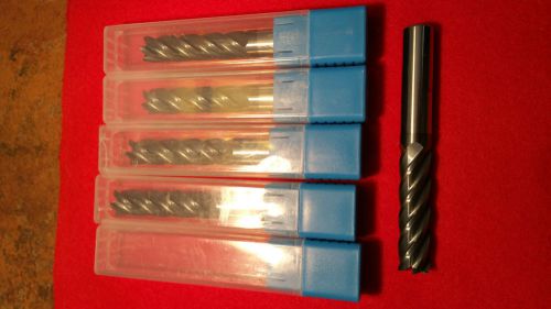 5 PCS 1/2&#034; ENDMILLS 5 FLUTE LONG TIALN COATED CARBIDE END MILL