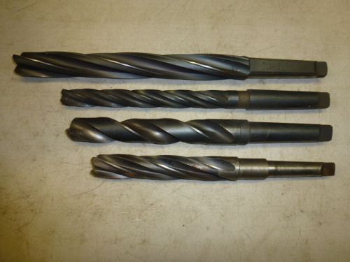 LOT of (4) ASSORTED LARGE REAMERS, UNION 1.588&#034;, MORSE 1-3/32&#034; &amp; 1-31/64&#034;, 1-1/4
