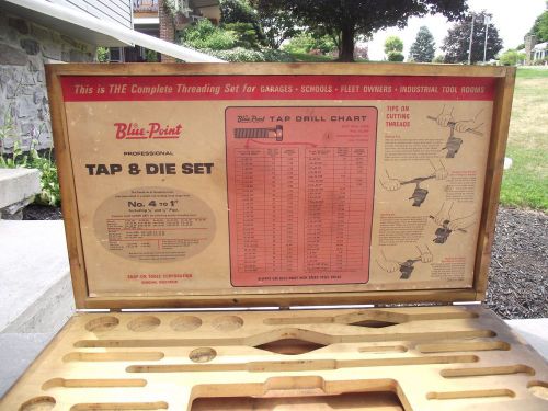 Large blue point tap &amp; die wood case box only td-9901 for sale