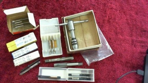 Lot of 19 taps &amp; a ratchet the taps are new and ratchet is used read description for sale