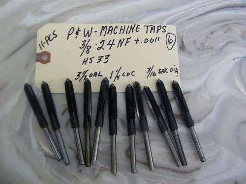 11-PCS- P &amp; W - MACHINE TAPS-USA--3/8-24NF HS 33