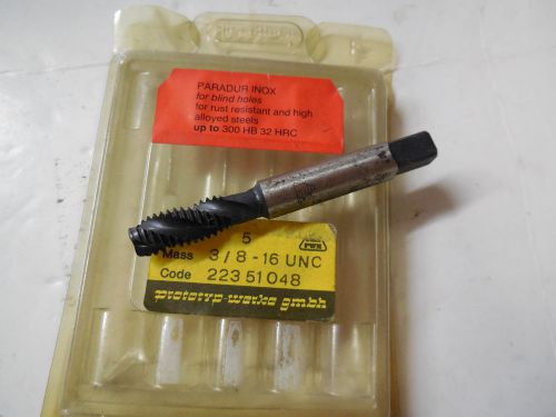 Skf &amp; dormer prototyp paradur inox 3/8&#034;-16 gh4 spiral point tap 3 flutes germany for sale