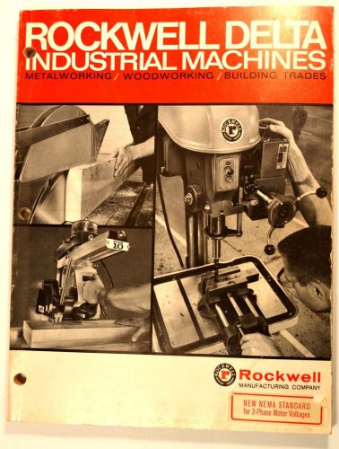 Rockwell delta industrial machines machine shop woodworking catalog 1966 rr35 for sale