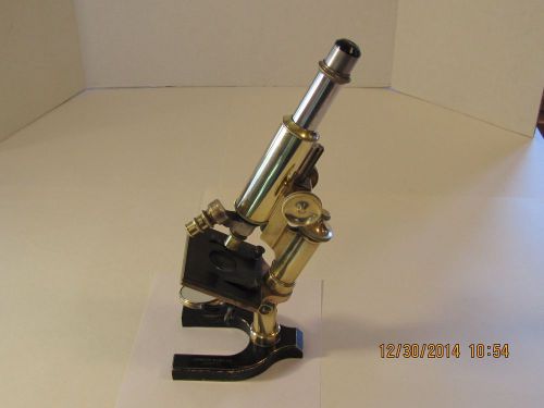 VINTAGE SPENCER LENS BRASS AND COPPER MICROSCOPE