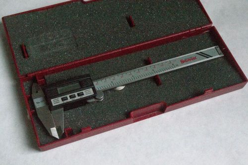 New starrett no. 721 digital calipers inch/mm .0001-6&#034; in case for sale