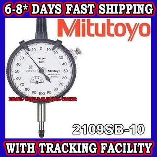 NEW MITUTOYO DIAL INDICATOR 2109S - 0.001MM DIAL GAUGE ~ STANDARD MICRON DIAL