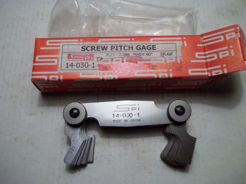 New spi metric screw pitch gage thread gage .25-2.5mm machinist tools 14-030-1 for sale