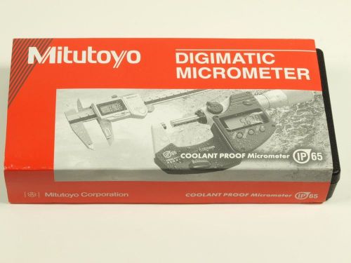 New mitutoyo digimatic micrometer 293-349 0-1&#034; digital micrometer coolant proof for sale