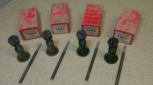Starrett No. 190A jack screws -2 1/4&#034; to 3 3/8&#034;- &#034;little giant&#034;- set of four