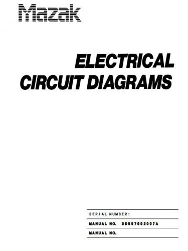 MAZAK VTC-200B M640 Elementary Electrical Circuit Diagrams DD557002007A