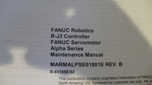 Fanuc Robotics R-j3 Servomotor Alpha Series Maintenance Manual