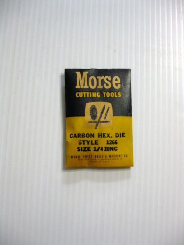 MORSE CUTTING TOOLS CARBONHEX. DIE STYLE 1266 SIZE 1/4 20NC