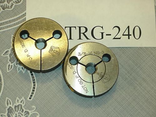 Thread Ring Gage Set 3/8-14 NS GO &amp; NOGO TRG-240