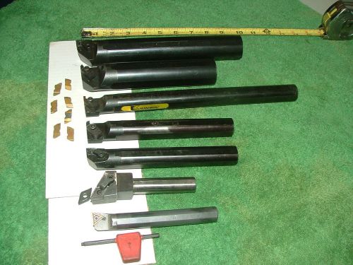 Kennametal Boring &amp; Groving lot of 7, One is a 3/4&#034; solid Carbide Bar, See sizes