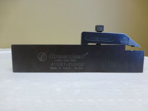 Greenleaf carbide insert holder, 411287-312vgs, deep d.o.c. g/p toolholder used for sale