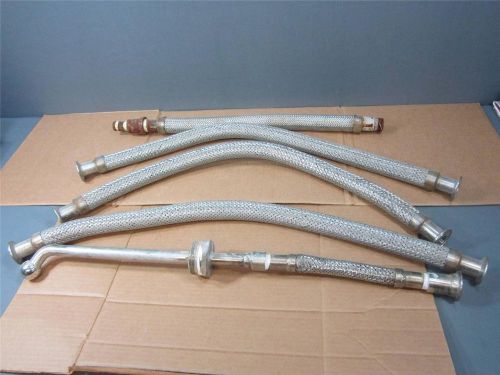 Metal hoses lot 4 stainless steel hoses, industrial hoses &amp; 1 sprayer flexible for sale