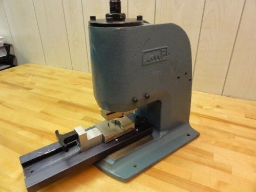 Amp pneumatic arbor press model uf g852 with tool slide, assembly c-frame for sale