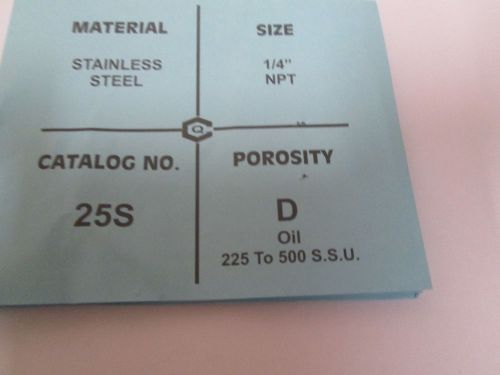 Chemiquip Porous Metal Pressure Snubber, 25S