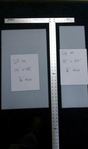 Uhmw plastic sheet for jig stock 1/8&#034; x 14&#034; x 24&#034;, other sizes available for sale