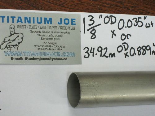 Titanium tubing  3al-2.5v  1.375&#034;od x 0.035&#034; wall x 84&#034; for sale