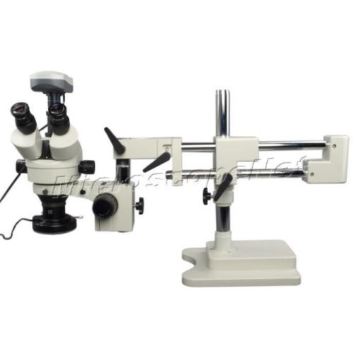 Boom stand microscope 3.5-90x+9mp camera 144 led light for sale
