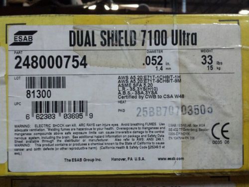 ESAB Dual Shield 7100 Ultra .052 x 33lb spool of welding wire