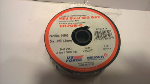 Us forge mild steel mig welding wire .023 2 lbs. spool er70s-6 # 00652 for sale
