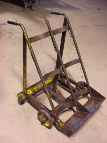 Metal rolling cart  steel for welders rack for o2 &amp; gas bottles for sale