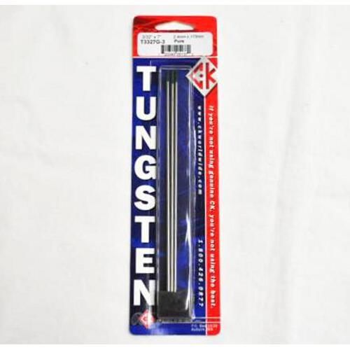 CK T3327G-3 Pure Tungsten Electrode 3/32&#034; X 7&#034; Pkg = 3