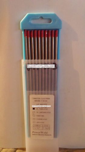 2% thoriated tungsten electrode tig red 5/32&#034;x7&#034; 10 pack for sale