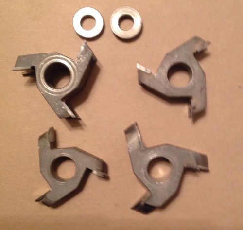 Lot Of Moulder Shaper Cutter Head Blades 3/4&#039; with 1/2&#039; Adapters
