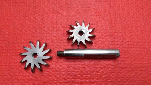 Convex Radius Cutters (2pcs) with Arbor (1pc) 3/8&#034;-24 at the end of the threade