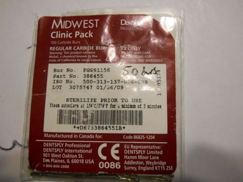 Tungsten Carbide Dental Bur - Midwest Type - 50 pack - Size 1156 FGSS