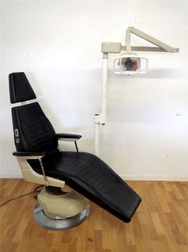 Belmont 015 black dental chair with light 046 pelton &amp; crane adec warranty for sale