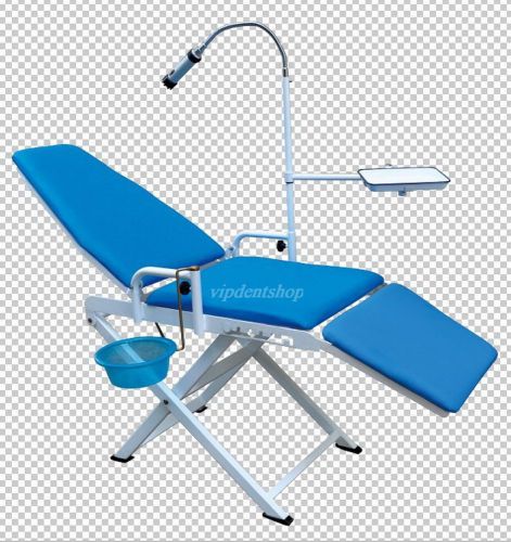 1pcDental Chair Unit Mobile Patient Chair With Operating Light Blue