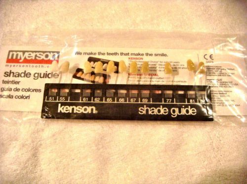 NEW MYERSON KENSON SHADE GUIDE WITH 11 SHADES 51 TO 87  IN ORIG. PKG.
