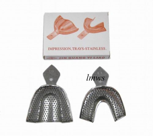 10 Pairs  New Impression Trays-Stainless For Dental U1 L1 Large Free Shipping