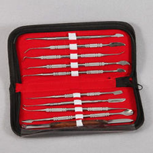 New  10pcs dental lab stainless steel kit wax carving tool set for sale