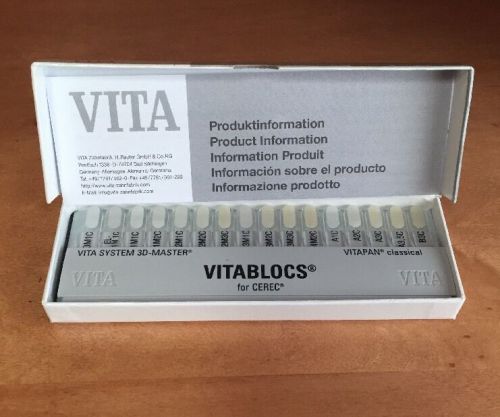 Vitablocs shade guide from vita for cerec. for sale