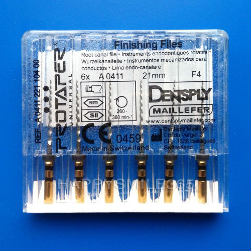 10 packs dentsply rotary protaper universal engine root canal niti files f4 21mm for sale