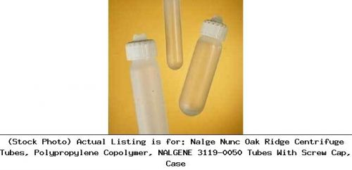 Nalge Nunc Oak Ridge Centrifuge Tubes, Polypropylene Copolymer, : 3119-0050