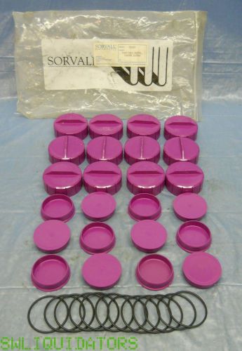 Lot of 12 new sorvall centrifuges seal caps, 500ml, 1000ml bottles. cat# 03280 for sale