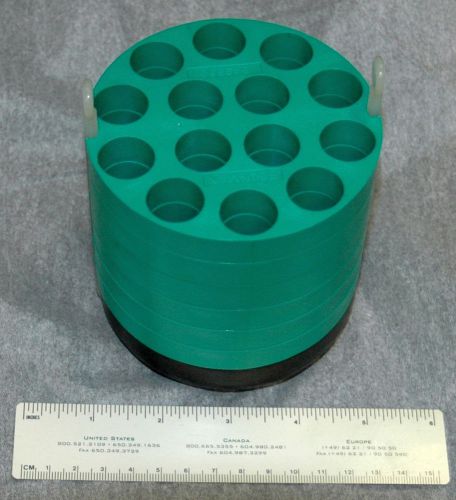 5 beckman green 349950 tube slot bucket adapter 15 ml tube with black 349949 pad for sale